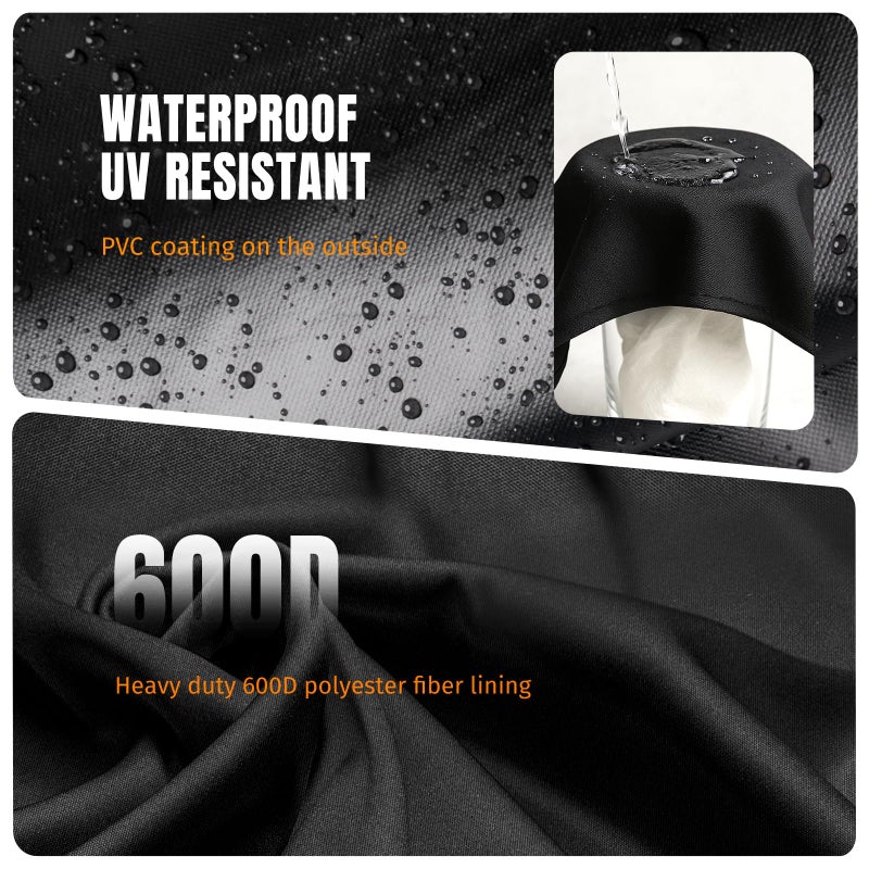 SHINESTAR Square Fire Pit Cover, Fits for 28-32 Inch Fire Pit Table, Waterproof and Windproof, 32 x 32 x 24 Inches, Black - Image 4